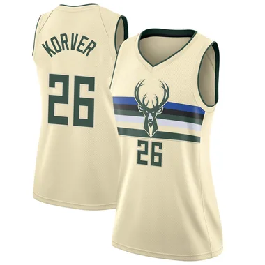 Cream Kyle Korver Women's Swingman Milwaukee Bucks Jersey - City Edition